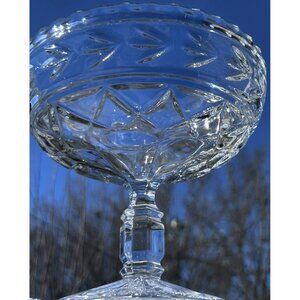 EAPG Cambridge Glass Co. Compote 6 1/4”H x 6 1/2”W Top 4”W Base 1950-60s 4 Seams